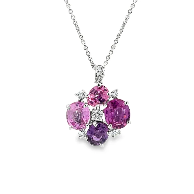 Pink Sapphire Mosaic Pendant