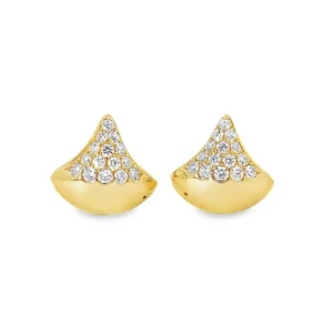 18ct Diamond Teardrop Huggies