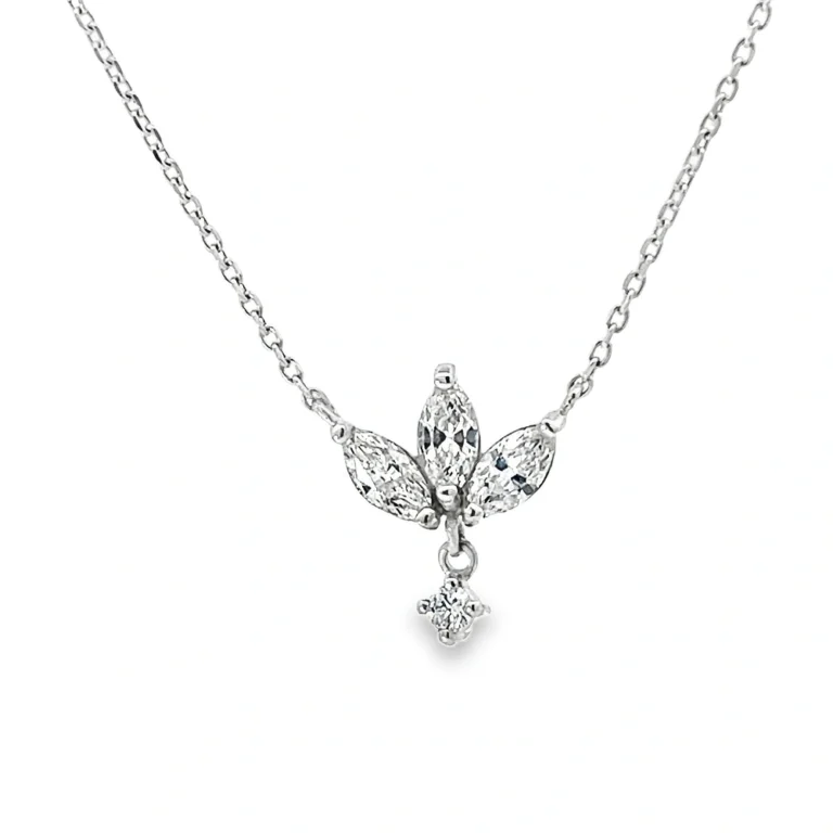 Diamond Fleur-de-lis Pendant