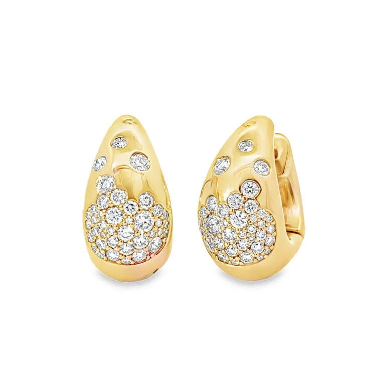 Diamond Huggie Earrings