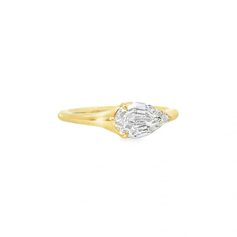 Fancy Step Cut Yellow Gold Diamond Ring