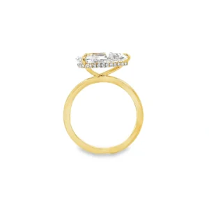 Step Cut Pear Shape Diamond Ring