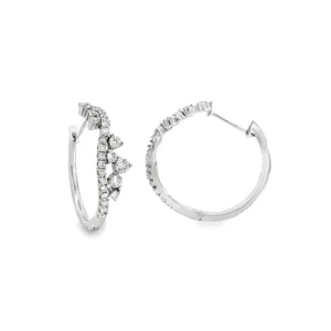 18ct White Gold Diamond Earrings