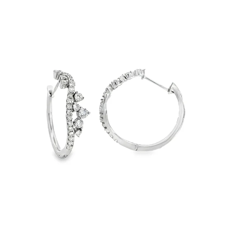 18ct White Gold Diamond Earrings