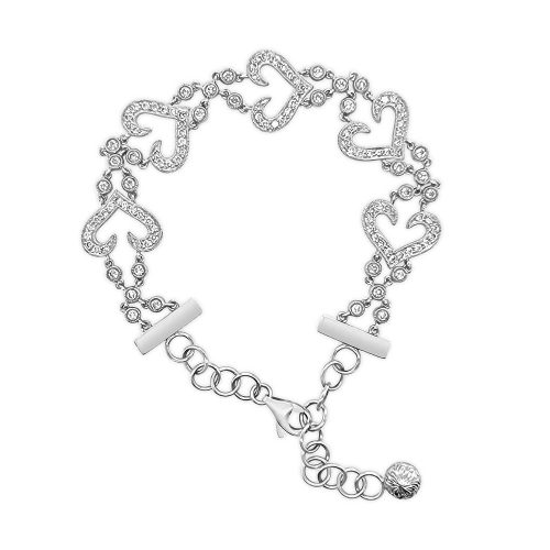 18ct Diamond Heart Bracelet