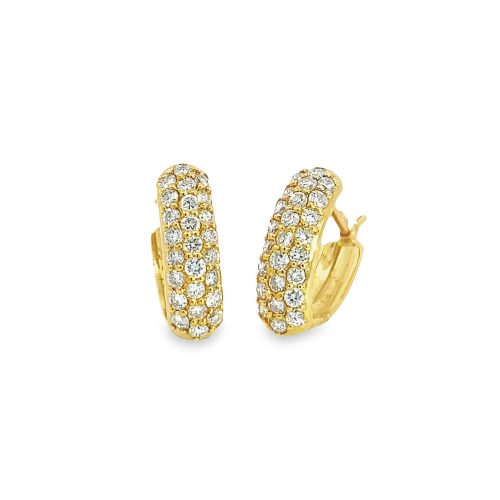 18ct Diamond Pave Huggies
