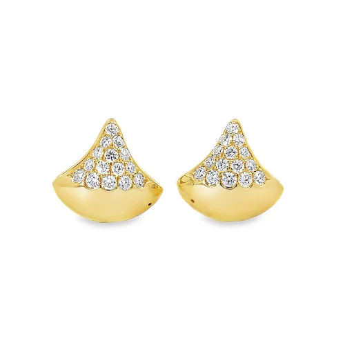18ct Diamond Teardrop Huggies