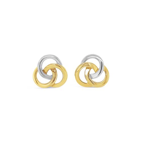 2-Tone Triple Infinity Knot Earrings