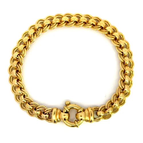 9ct Yellow Gold Double Curb Bracelet