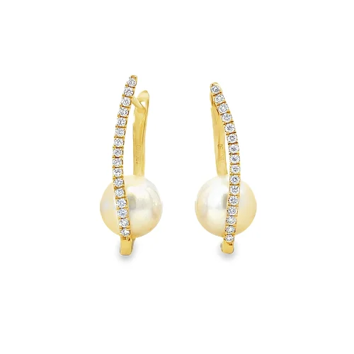 Akoya Pearl and Diamond Earrings