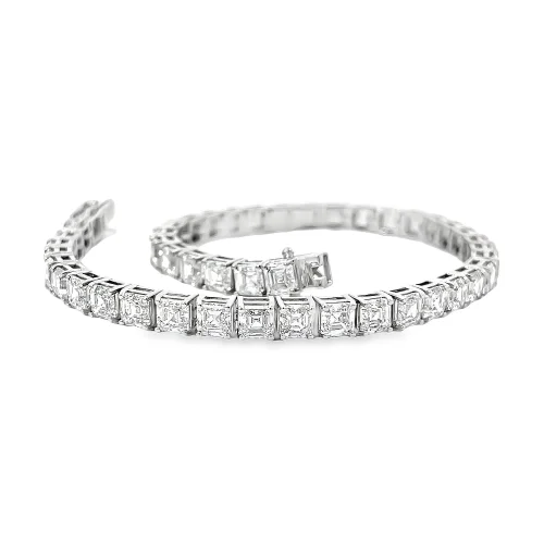 Asscher Cut Lab Diamond Bracelet