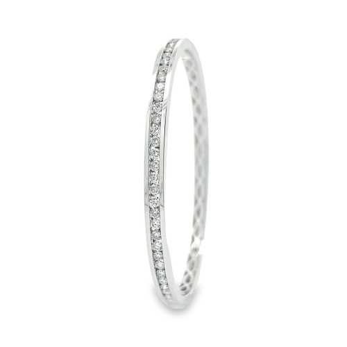 Channel Set Diamond Bangle