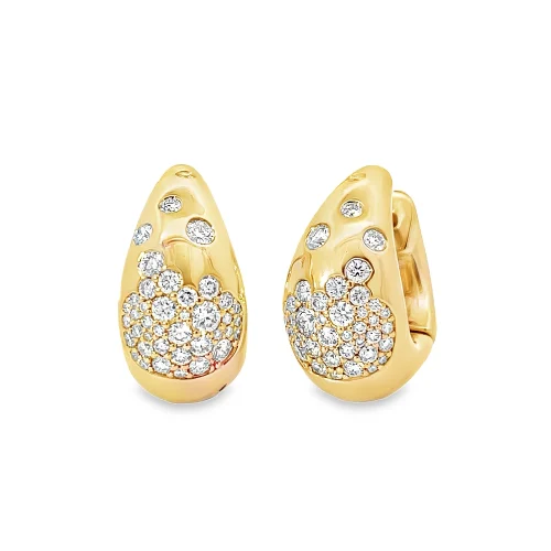 Diamond Huggie Earrings