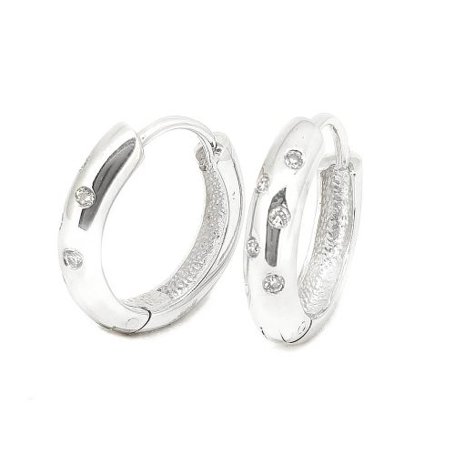 Diamond Set Huggies