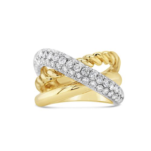 Diamond Pave Twist Ring