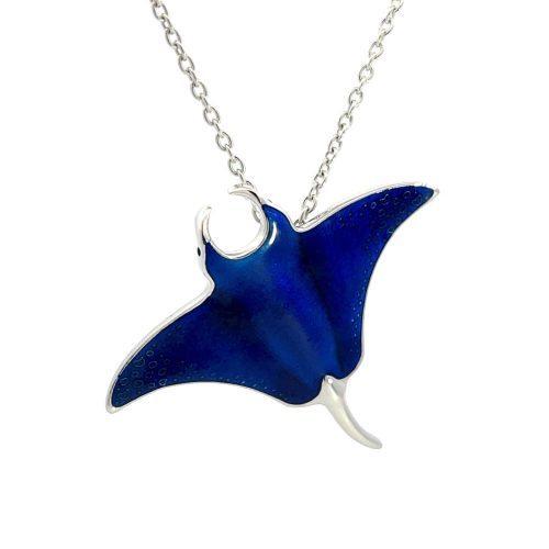 Enamelled Stingray Pendant