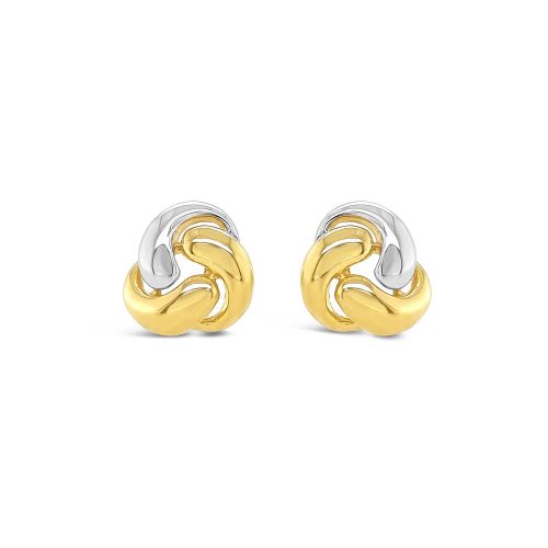 Gold 2-Tone Triple Knot Earrings