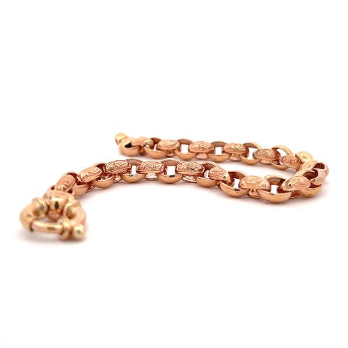 Handmade Oval Belcher Link Bracelet