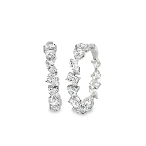 Large Multi-Shape Diamond Hoops