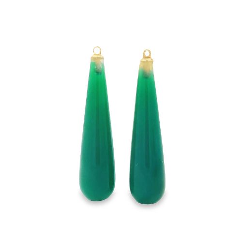 Long Dark Green Onyx Drops