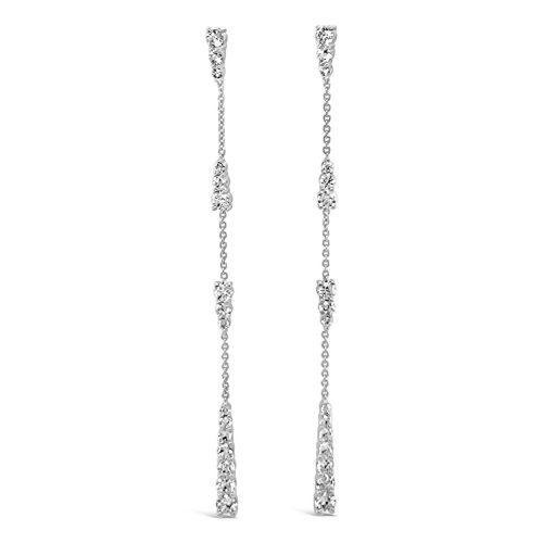 Long Diamond Drop Earrings