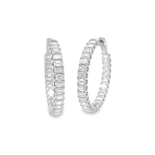 Opulent Diamond Hoops