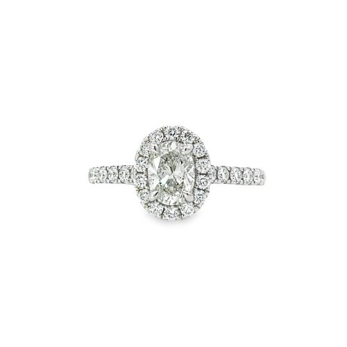 Oval Diamond Halo Ring