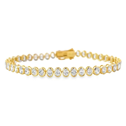 Oval Diamond Tennis Bracelet