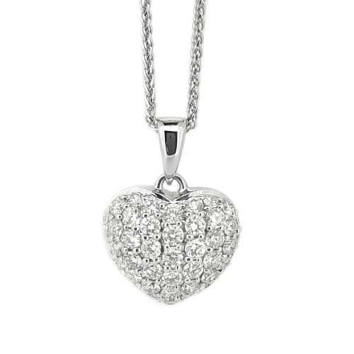 Pave Diamond Heart