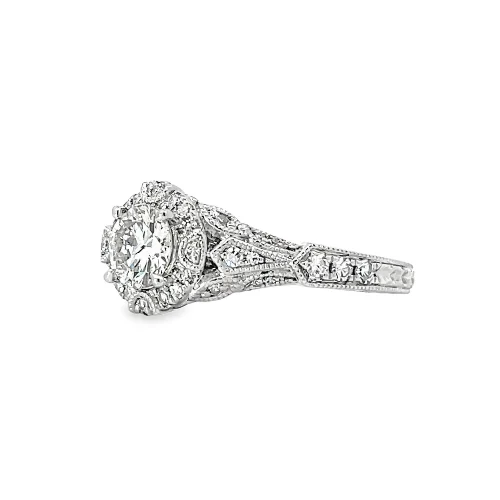 Platinum Antique Style Ring