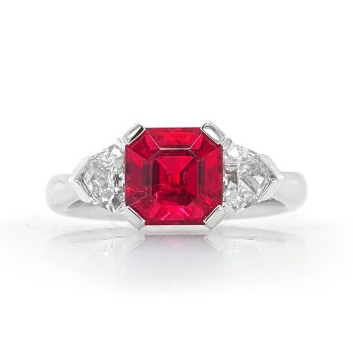 Platinum Rubelite Ring