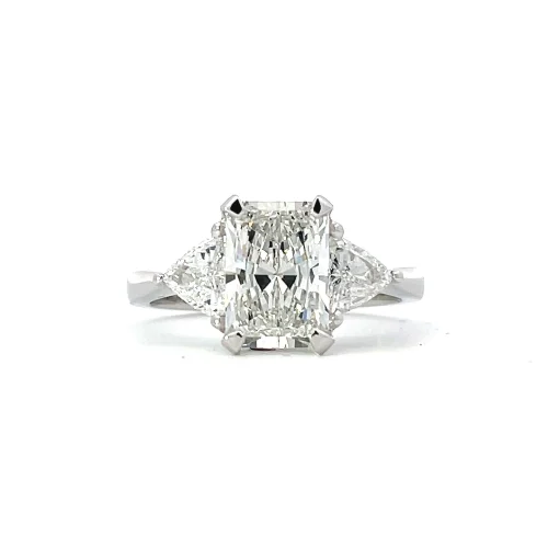 Radiant Cut Diamond Trilogy Ring