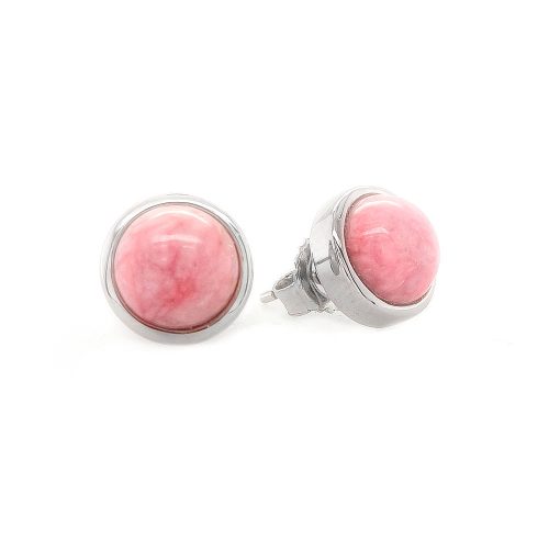 Rhodocrosite Stud Earrings