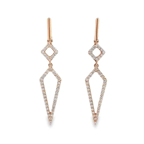 Rose Gold Geometric Drops