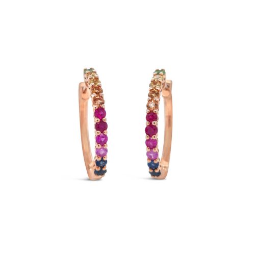 Rose Gold Rainbow Earrings