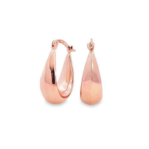 Rose Gold Tapered Hoops