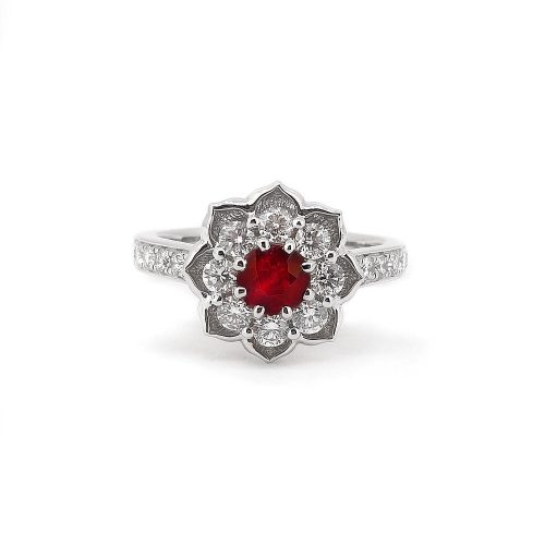 Ruby Lotus Ring