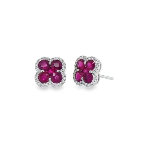 Ruby ‘Clover’ Earrings