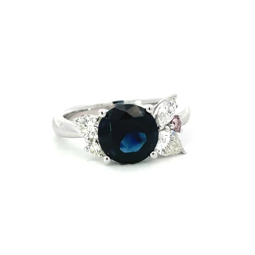 Sapphire Botanical Ring