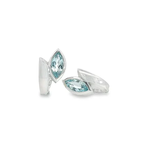 Silver Blue Topaz Earrings