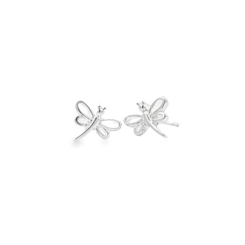 Silver Dragonfly Studs