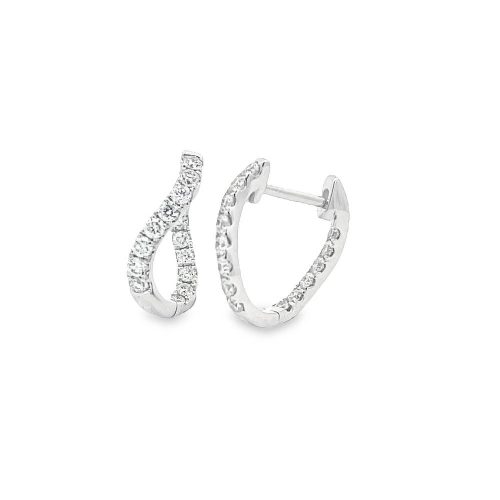 Single Twist Diamond Huggies