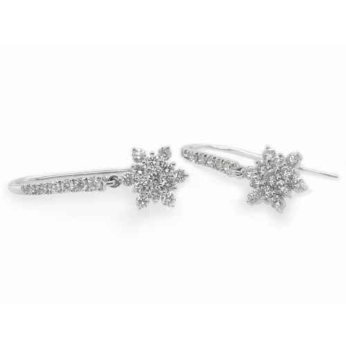 Snowflake Diamond Earrings
