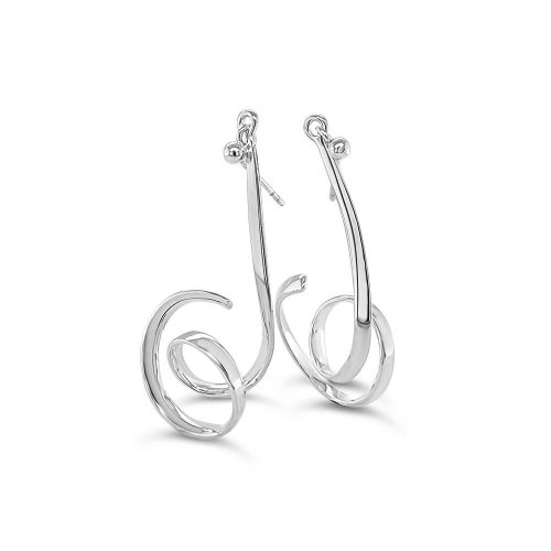 Sterling Silver Fancy Twist Earrings