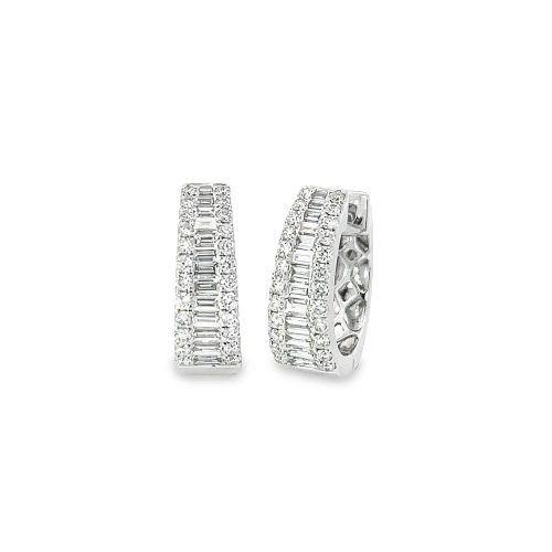 Tapered Baguette Diamond Earrings