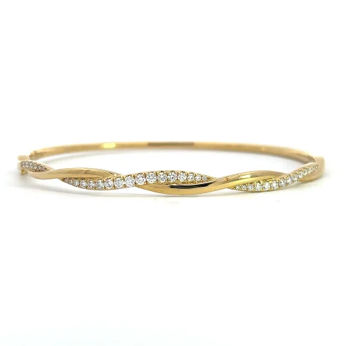Twisted Diamond Bangle