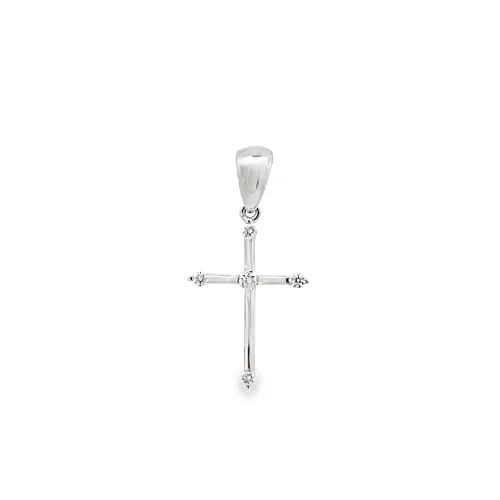 White Gold Diamond Cross
